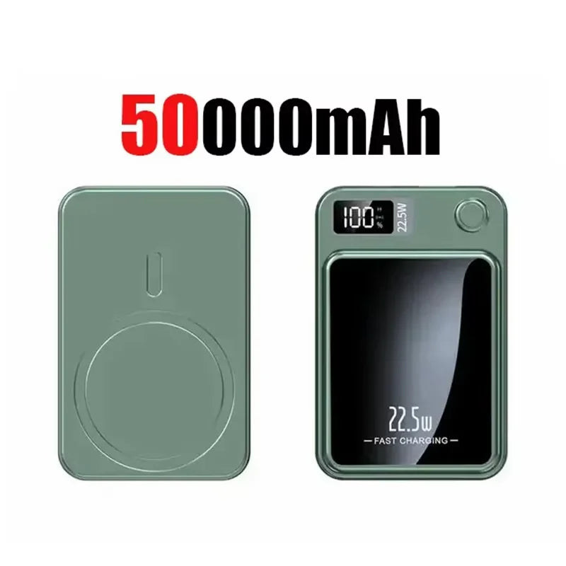100000Mah Magnetic Power Bank Wireless Fast Charger for Magsafe Portable Auxiliary Battery Pack for Iphone Huawei Samsung 2025
